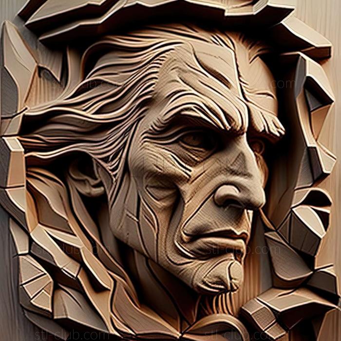 3D мадэль Джеймс Виксен, американский художник (STL)